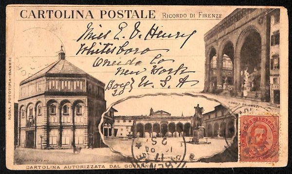 ad0415 - CARTOLINA  D'EPOCA - Firenze Città - 1894  PRIVATIVA