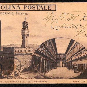 ad0417 - CARTOLINA  D'EPOCA PRIVATIVA - Firenze Città - Palazzo Vecchio  1891