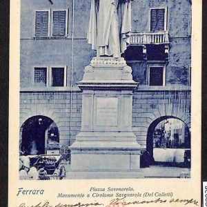 ae6080 - CARTOLINA D'EPOCA - Ferrara Città - Monumento a Cirolamo Savonarola