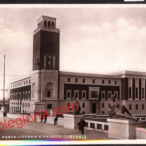 ah7266 - CARTOLINA  D'EPOCA - Pescara Città - Ponte Littorio e Palazzo Comunale