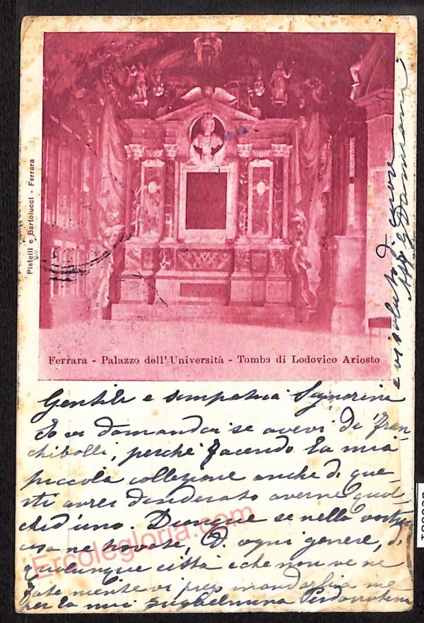ae6081 - CARTOLINA D'EPOCA - Ferrara Città - Palazzo dell' Università  1901
