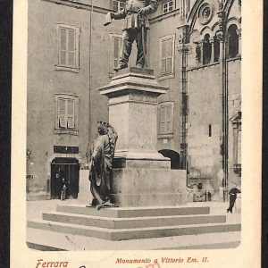 ae6085 - CARTOLINA D'EPOCA - Ferrara Città - Monumento Vittorio Emanuele II