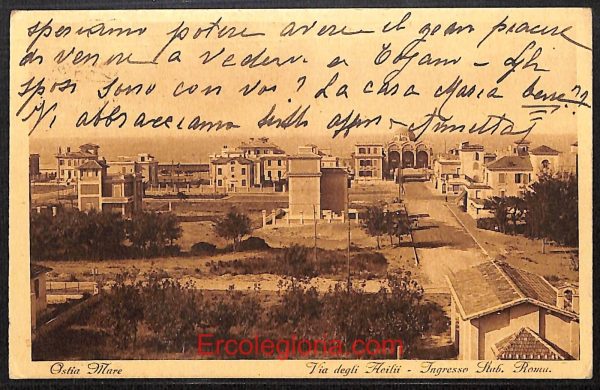 ad8487 - CARTOLINA D'EPOCA - Roma Provincia - Ostia  1927