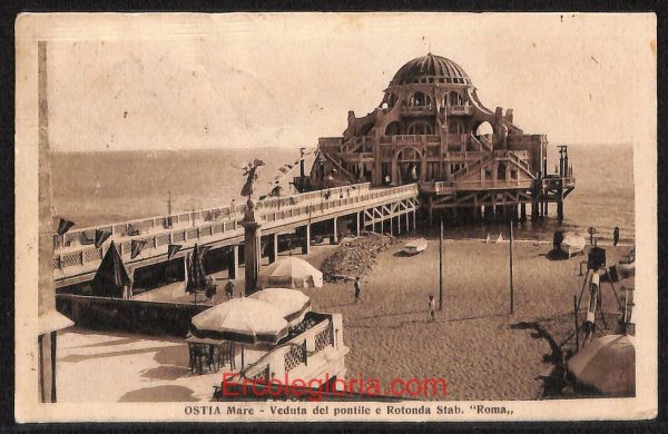 ad8488 - CARTOLINA D'EPOCA - Roma Provincia - Ostia  1928