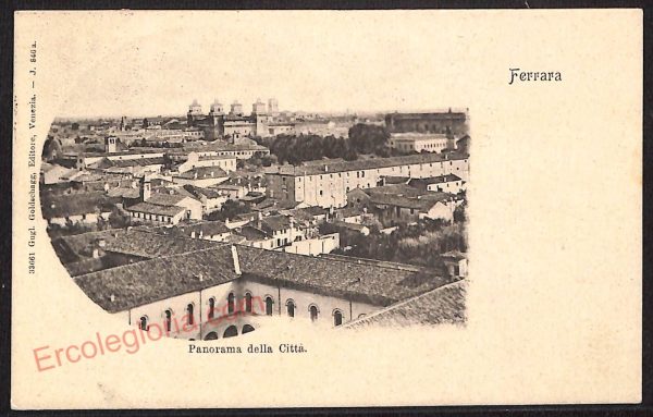 ae6100 - CARTOLINA D'EPOCA - Ferrara Città - Panorama della Città   1902