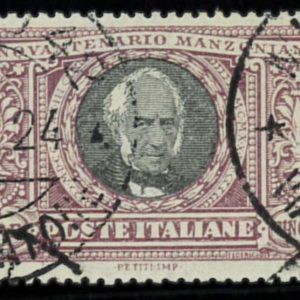 P3102 - ITALIA REGNO, 5 LIRE MANZONI, USATO IN PERIODO, MOLTO BEN CENTRATO