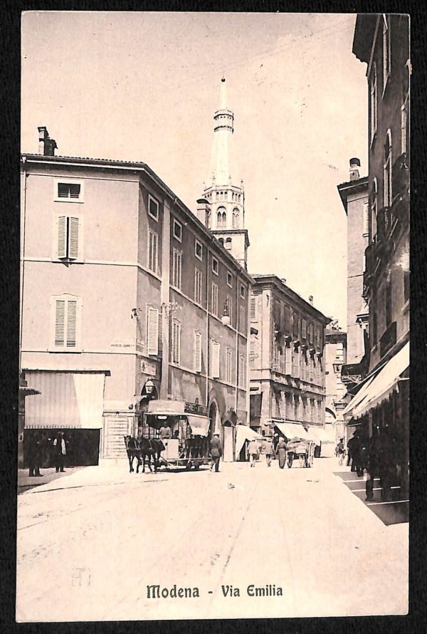 ad0456 - CARTOLINA  D'EPOCA - Modena Città - Via Emilia  1910