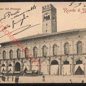 ae2417 - CARTOLINA  D'EPOCA - Bologna Città - Palazzo del Podestà  1901