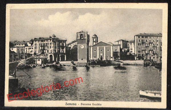 ai4941 - CARTOLINA D'EPOCA - Savona Città - Darsena Vecchia