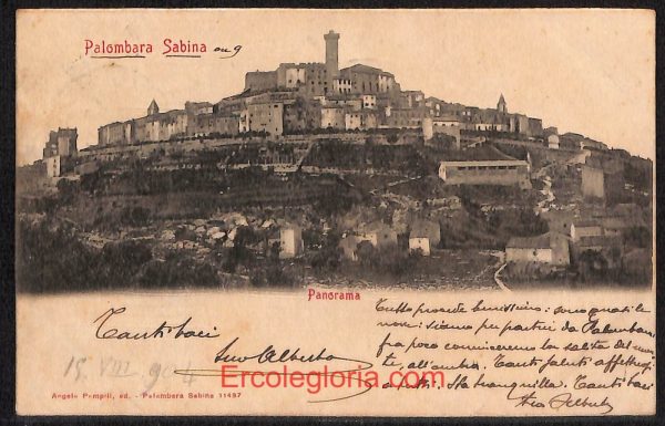 ad8519 - CARTOLINA D'EPOCA - Roma Provincia - Palombara Sabina  1904