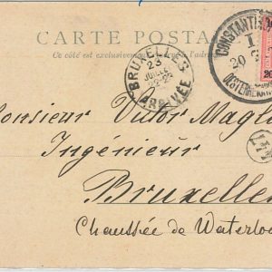 51022 - Austrian Levant TURKEY - POSTAL HISTORY: POSTCARD to BRUXELLES 1902