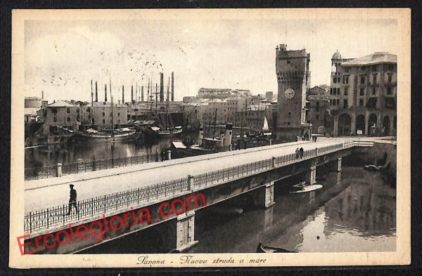 ai4942 - CARTOLINA D'EPOCA - Savona Città - Nuova Strada e Mare