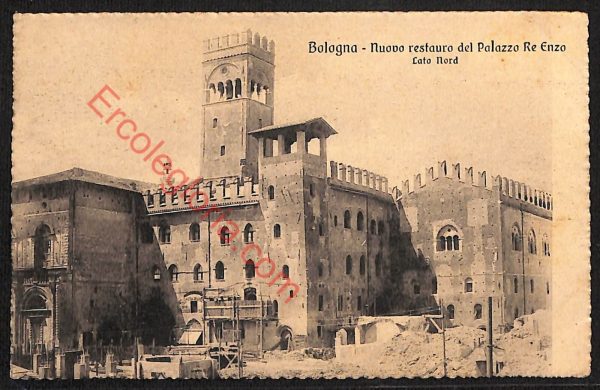ae2427 - CARTOLINA  D'EPOCA - Bologna Città - Palazzo Re Enzo 1914