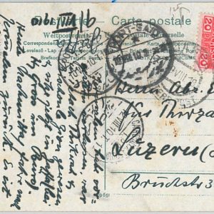 57930 - ISRAEL Austrian Levant - POSTAL HISTORY - from JAFFA to SWITZERLAND 1910