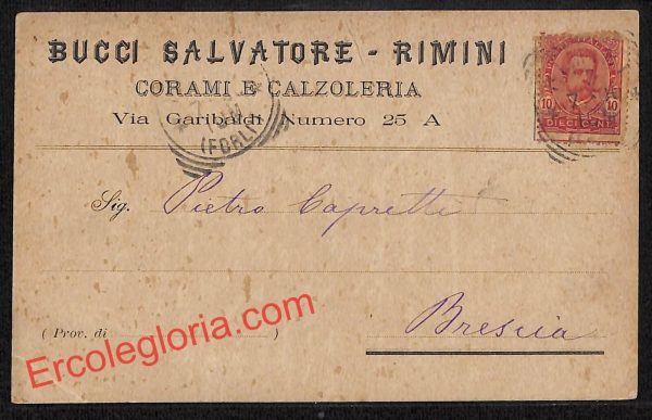 ai0840 -  STORIA POSTALE - Rimini Città - Bucci Salvatore