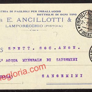 ah8255 - STORIA POSTALE - Pistoia Provincia - Lamporecchio