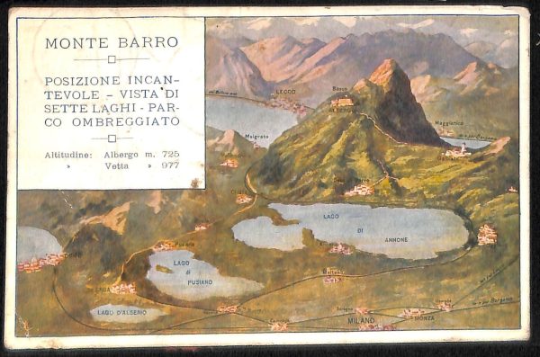 ab6590 -  CARTOLINA  D'EPOCA - Lecco Provincia - MONTE BARRO 1913