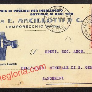 ah8258 - STORIA POSTALE - Pistoia Provincia - Lamporecchio