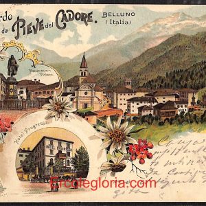 ae1245 - CARTOLINA  D'EPOCA - Belluno Provincia - Pieve di Cadore  1899