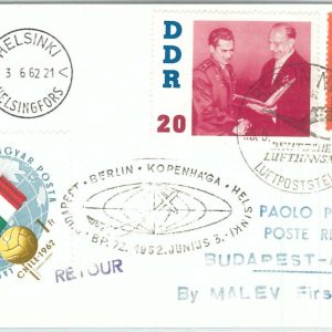 72169 - GERMANY DDR - Postal History - First FLIGHT: Budapest- Helsinki MALEV