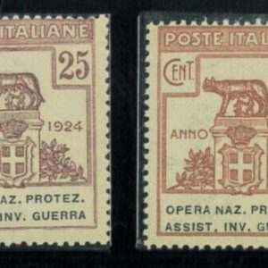 P3972 - ITALIA REGNO , ENTI PARASTATALI SASSONE 50/5 SERIE CORTA, GOMMA INTEGRA.