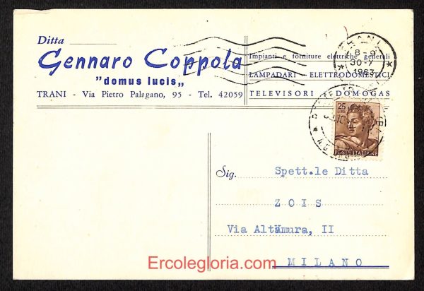 ae0929 - CARTOLINA  D'EPOCA - BAT Provincia - Trani  1963