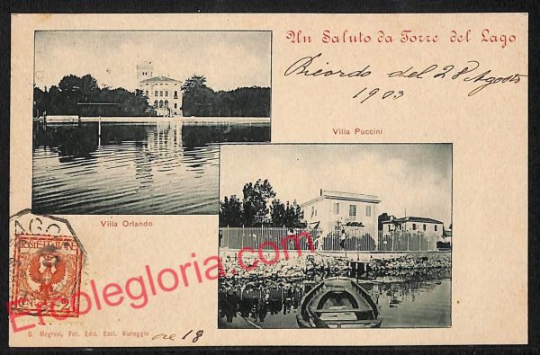 ag6799 - CARTOLINA D'EPOCA - Lucca Provincia - Torre del Lago