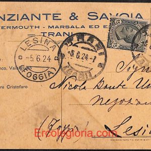 ae0931 - CARTOLINA  D'EPOCA - BAT Provincia - Trani   1924