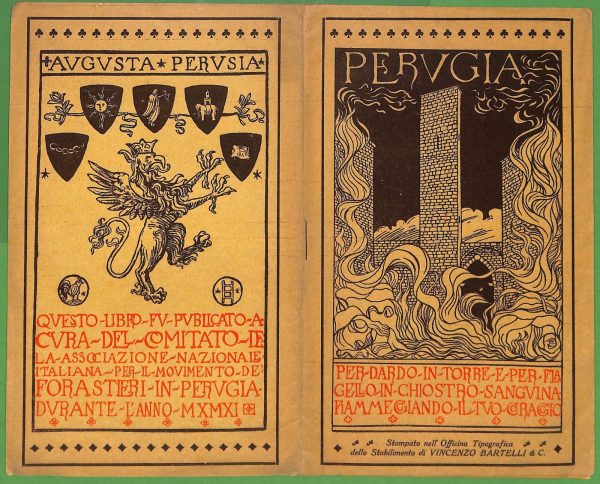 ZA1787 - PUBBLICITA' D'epoca - Libretto pubblicitario: PERUGIA Illustrato CISARI