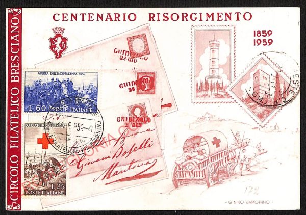 ae4097 - CARTOLINA  D'EPOCA - Brescia Città - Circolo Filatelico Bresciano
