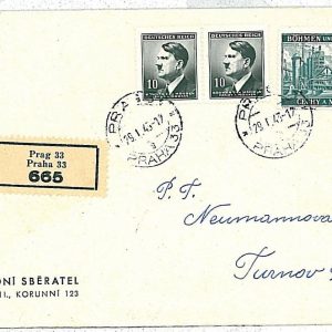 11955 Czechoslovakia POSTAL HISTORY - Registered COVER 1943 - MORAVIA