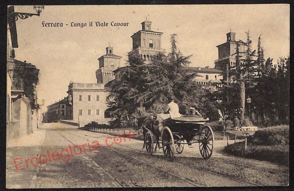 ae6131 - CARTOLINA D'EPOCA - Ferrara Città - Lungo il Viale Cavour  1911