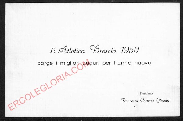 ae4099 - CARTOLINA  D'EPOCA DOPPIA - Brescia Città - L'Atletica Brescia  1950