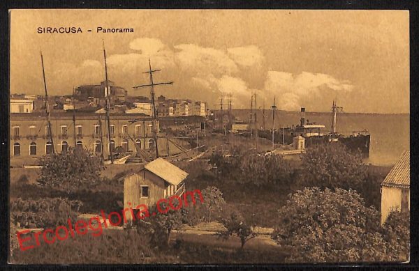 ai6580 - CARTOLINA D' EPOCA - Siragusa Città - Panorama