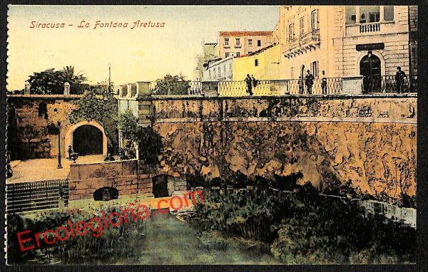 ai6581 - CARTOLINA D' EPOCA - Siragusa Città - La Fontana Aretusa