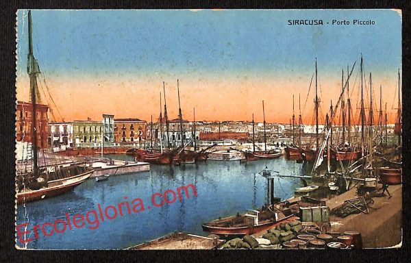 ai6585 - CARTOLINA D' EPOCA - Siragusa Città - Porto Piccolo