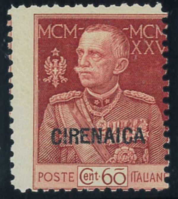 P 3784 C - CIRENAICA, SASS. 23 NUOVO, VARIETÀ INEDITA DENTELLATURA SPOSTATA.