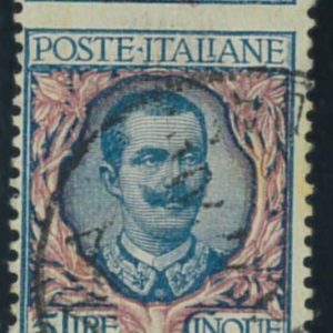 P3784 D - ITALIA REGNO, SASSONE 78 LEGGERMENTE USATO, DENTELLATURA SPOSTATA