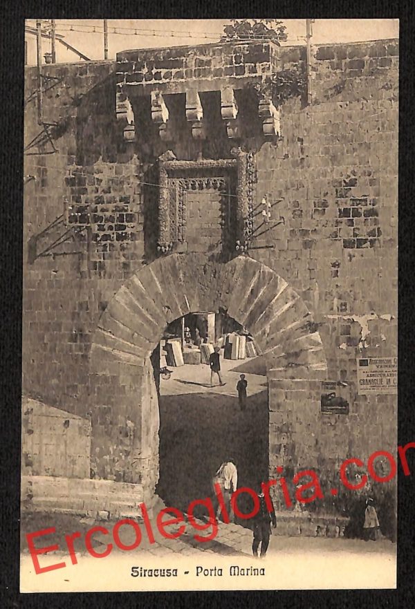 ai6589 - CARTOLINA D' EPOCA - Siragusa Città - Porta Marina