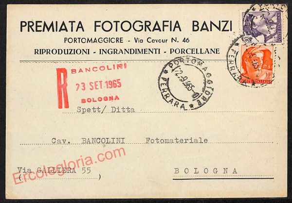 ae6211 - CARTOLINA D'EPOCA - Ferrara Provincia - Portomaggiore  1965