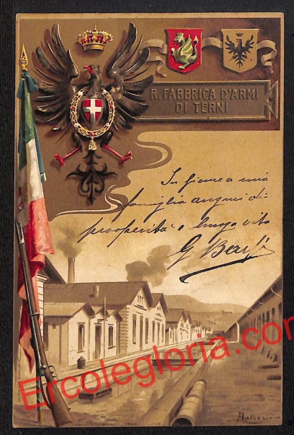 ai7615 - CARTOLINA D' EPOCA - Terni Città - R. Fabbrica d' Armi