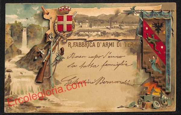 ai7616 - CARTOLINA D' EPOCA - Terni Città - R. Fabbrica d' Armi