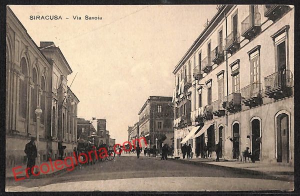 ai6601 - CARTOLINA D' EPOCA - Siragusa Città - Via Savoia
