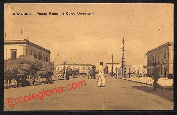 ai6602 - CARTOLINA D' EPOCA - Siragusa Città - Corso Umberto I