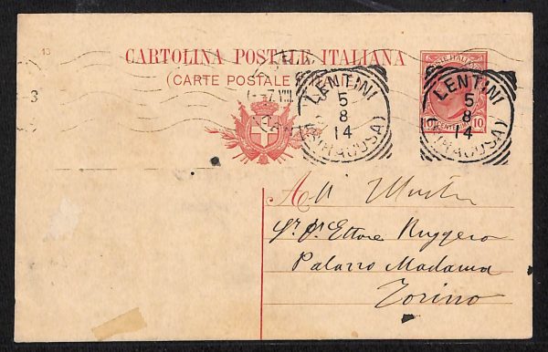 ai6636 - STORIA POSTALE - Siragusa Città
