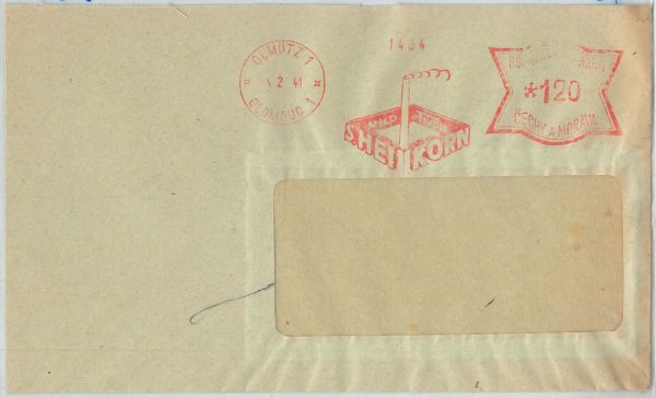 61510 - BOHEMIA MORAVIA - POSTAL HISTORY: MECHANICAL POSTMARK on COVER 1941