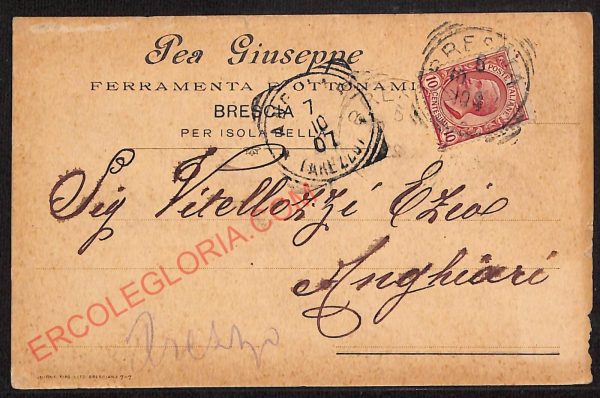ae4102 - CARTOLINA  D'EPOCA - Brescia Città - Pea Giuseppe
