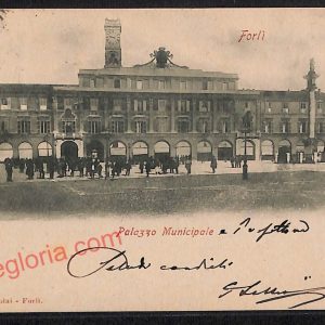 ag0358 - CARTOLINA D'EPOCA - Forlì Città - Palazzo Municipale  1905