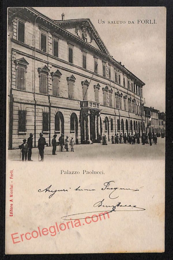 ag0359 - CARTOLINA D'EPOCA - Forlì Città - Palazzo Paolucci