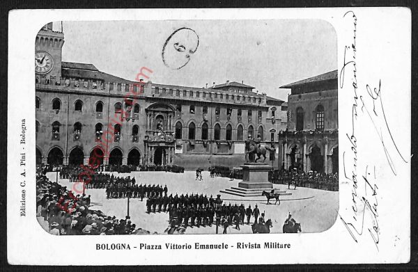 ae2528 - CARTOLINA  D'EPOCA - Bologna Città - Piazza Vittorio Emanuele